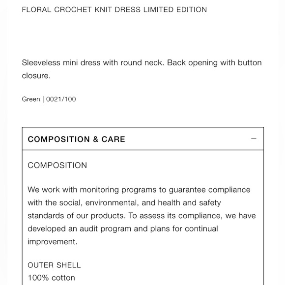 NWOT. Zara Limited Edition Crochet Mini Dress - Picture 14 of 14